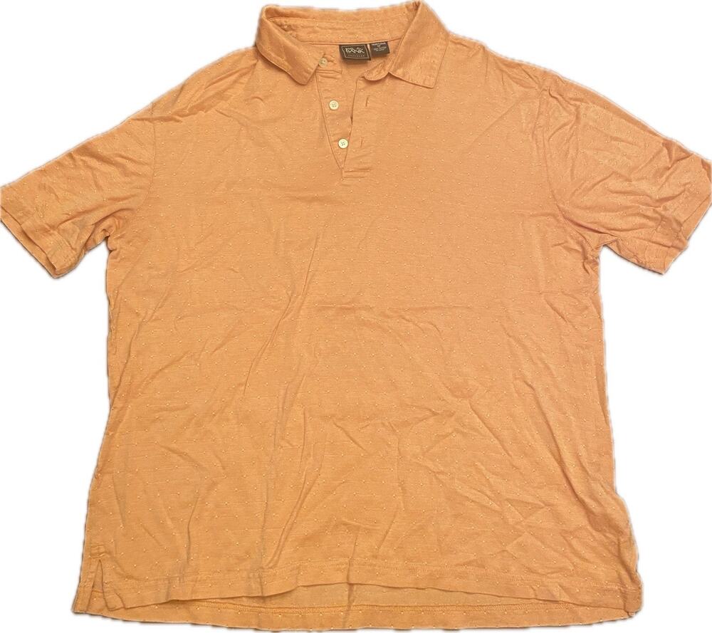 Jos A Bank Traveler Traditional Fit Mens Polo Shirt L Coral